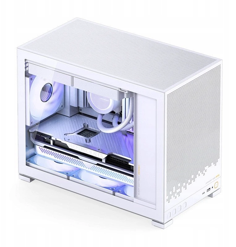 Jonsbo D32 STD Baltas PC-kompiuterio korpusas, Mini-kompiuterio korpusas, mATX, Tempered Glass – baltos spalvos