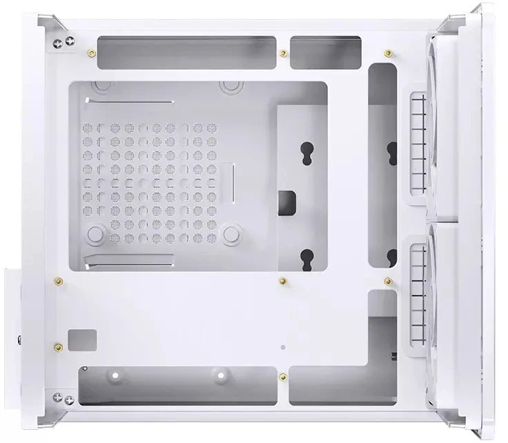 Jonsbo V12 kompiuterio korpusas, mini bokštas, Micro-ATX – baltas