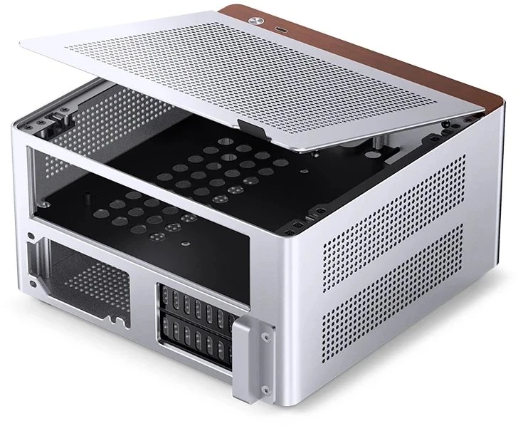 Jonsbo NV10 PC kompiuterio korpusas, Mini-kompiuterio korpusas, ITX – sidabro spalvos