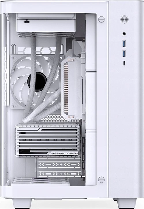 Jonsbo TK-3 – ATX-kompiuterio korpusas, baltos spalvos
