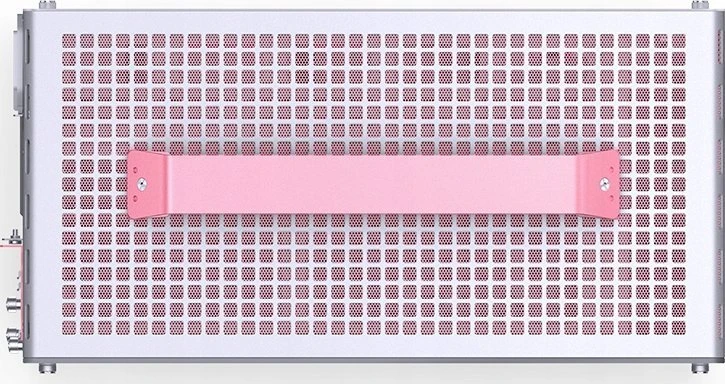 Jonsplus Z20 Micro-ATX kompiuterio korpusas, mit Tragegriff – baltos spalvos/pink