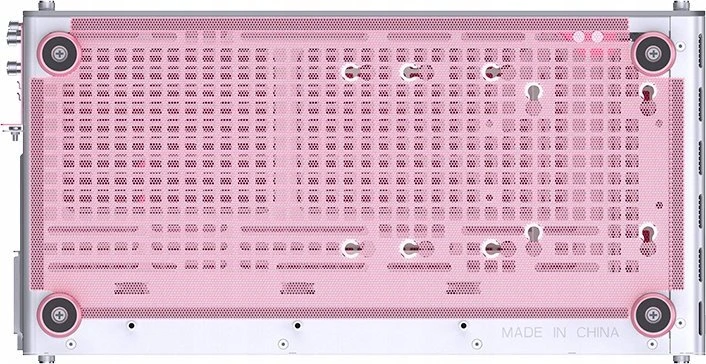 Jonsplus Z20 Micro-ATX kompiuterio korpusas, mit Tragegriff – baltos spalvos/pink