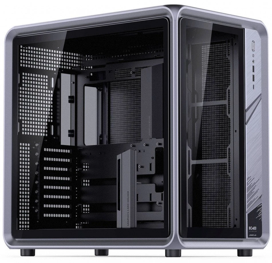 Jonsplus BO400 PC-kompiuterio korpusas, Midi-Tower, ATX, Tempered Glass – gunmetal pilkas