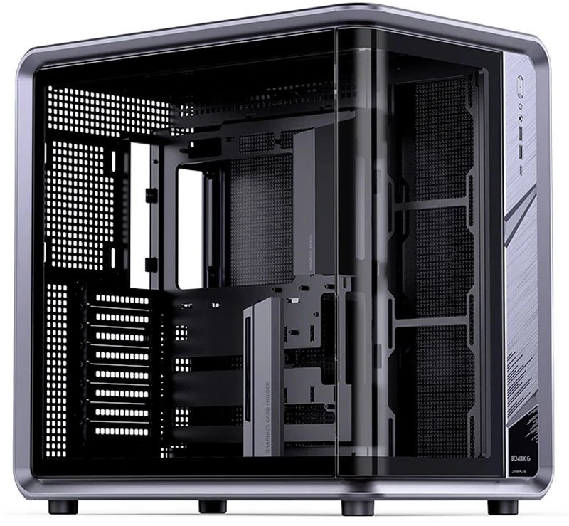 „Jonsplus BO400CG“ kompiuterio korpusas, vidutinio dydžio bokštas, ATX, grūdintas stiklas – „Gunmetal Pilkas“