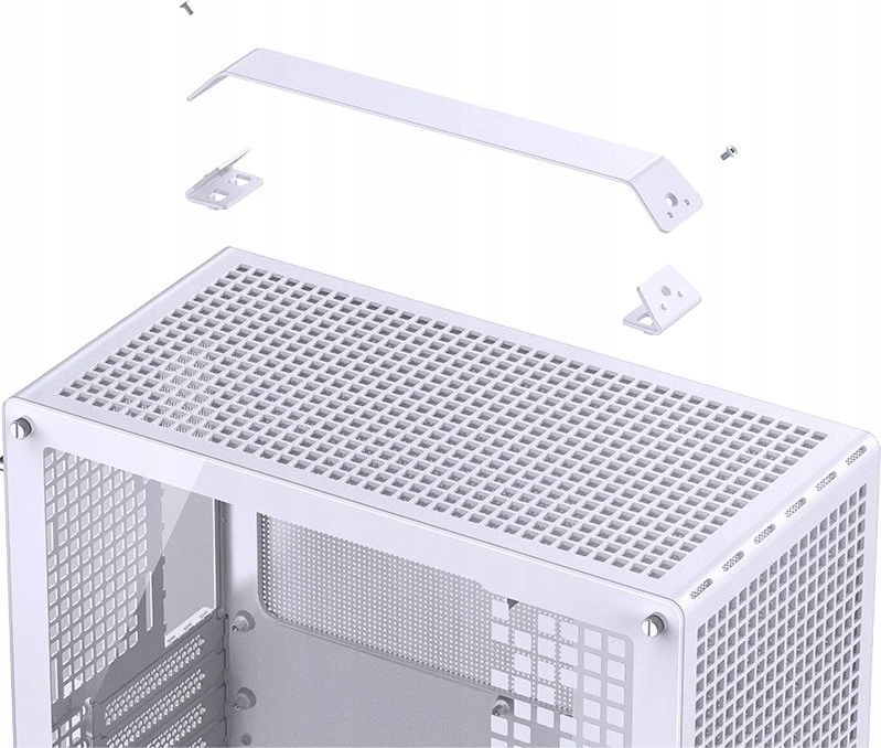 Jonsplus Z20 Micro-ATX kompiuterio korpusas, mit Tragegriff – baltos spalvos