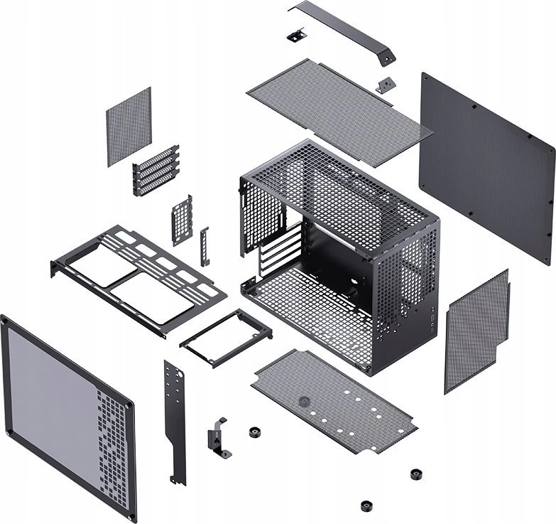 Jonsplus Z20 Micro-ATX kompiuterio korpusas, mit Tragegriff – juodos spalvos