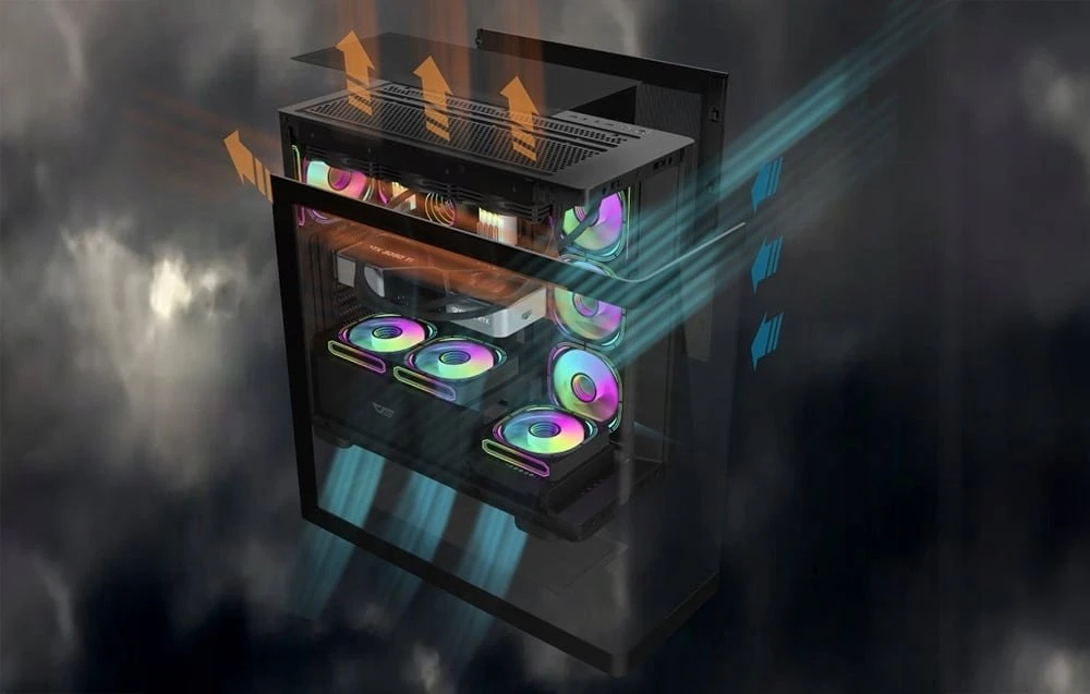 DarkFlash DS900G computer case (juodas)