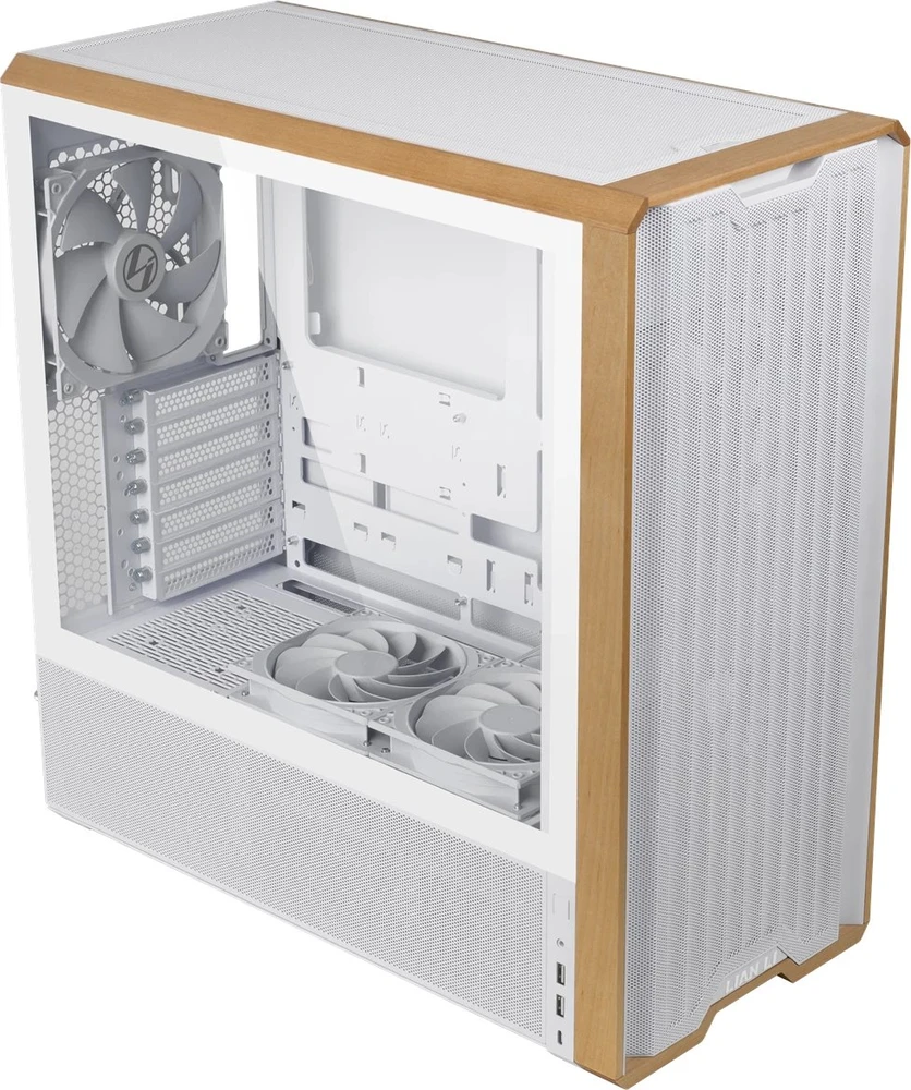 Lian Li LANCOOL 217 PC-kompiuterio korpusas, Midi-Tower, ATX, Tempered Glass – baltos spalvos