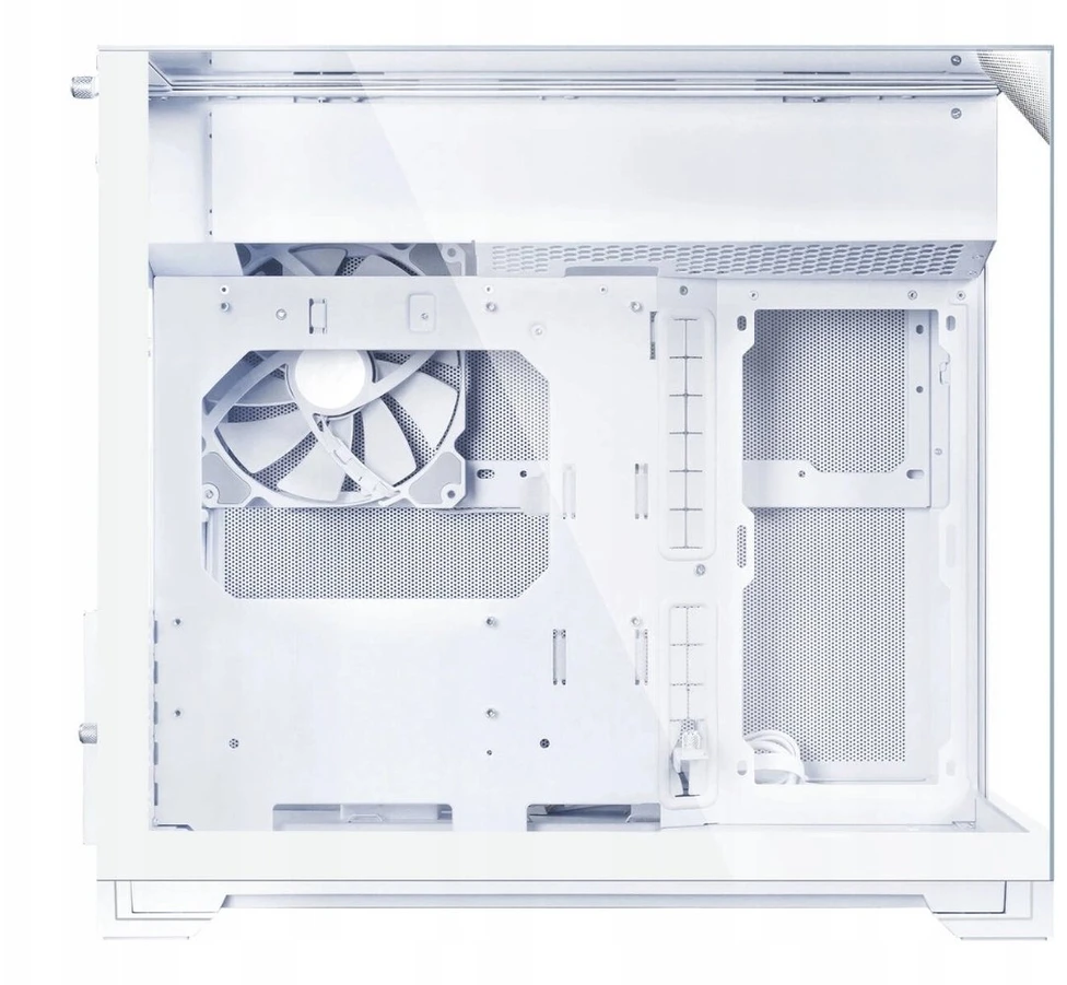 Lian Li O11 Vision-M kompiuterio korpusas, Micro-ATX, grūdintas stiklas – Baltas