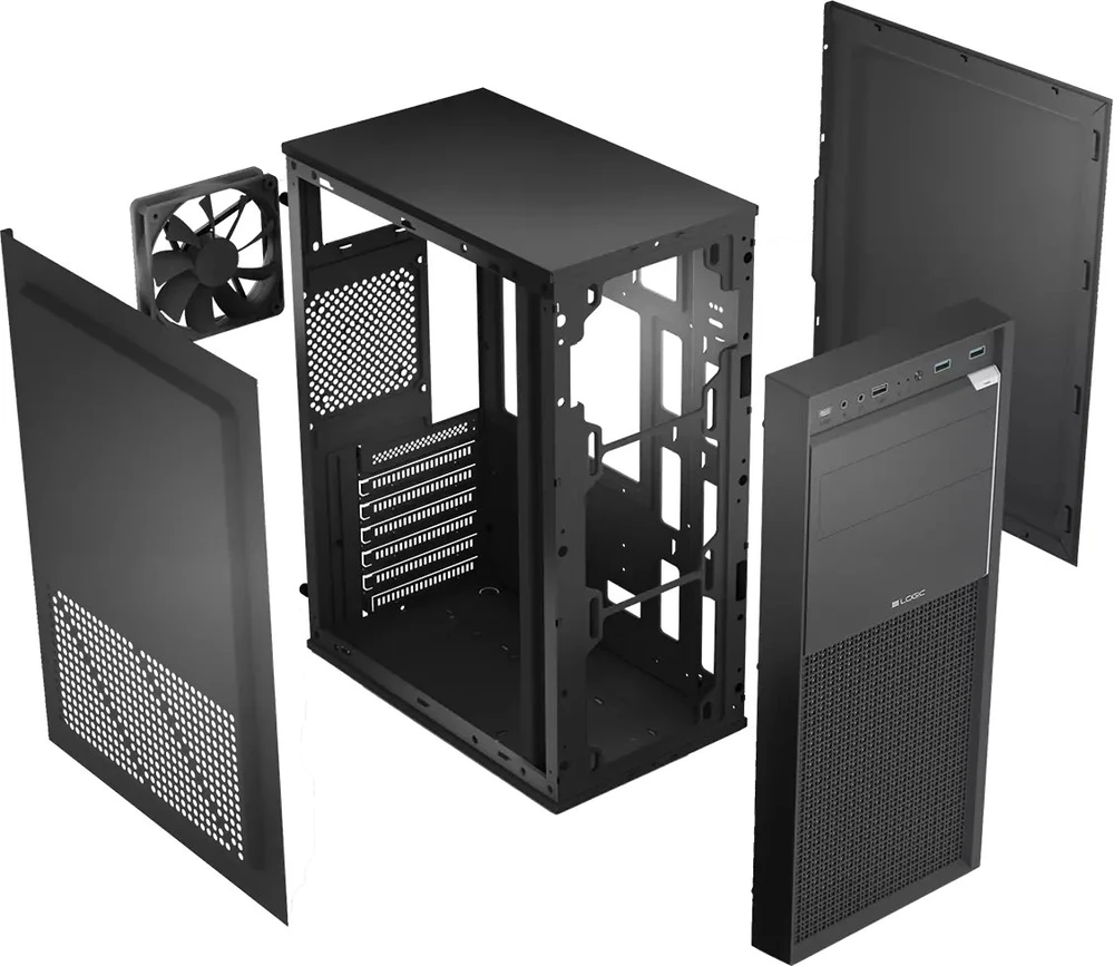 LOGIC CASE J23 PRO USB-C Juodas