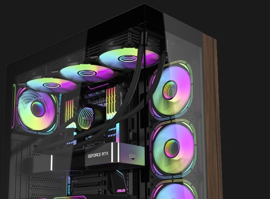 „Darkflash DS900W“ kompiuterio korpusas be ventiliatorių (baltas)