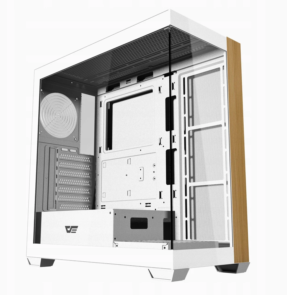 „Darkflash DS900W“ kompiuterio korpusas be ventiliatorių (baltas)