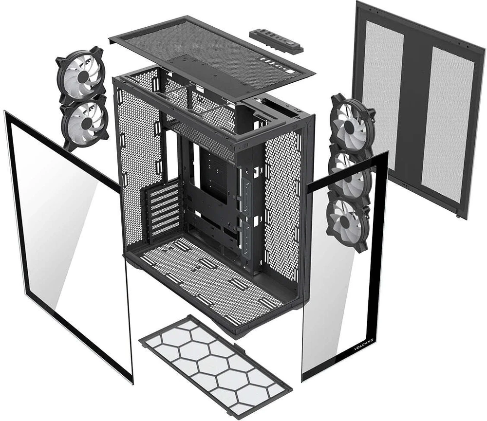 MODECOM Volcano SPACE XL ARGB FULL TOWER 5F Juodas