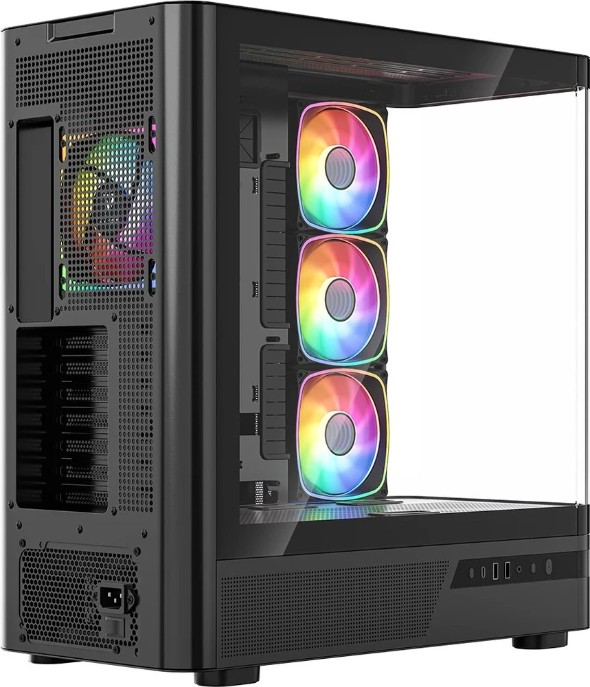 MODECOM Volcano Volcano AQ100 ARGB Midi Juodas