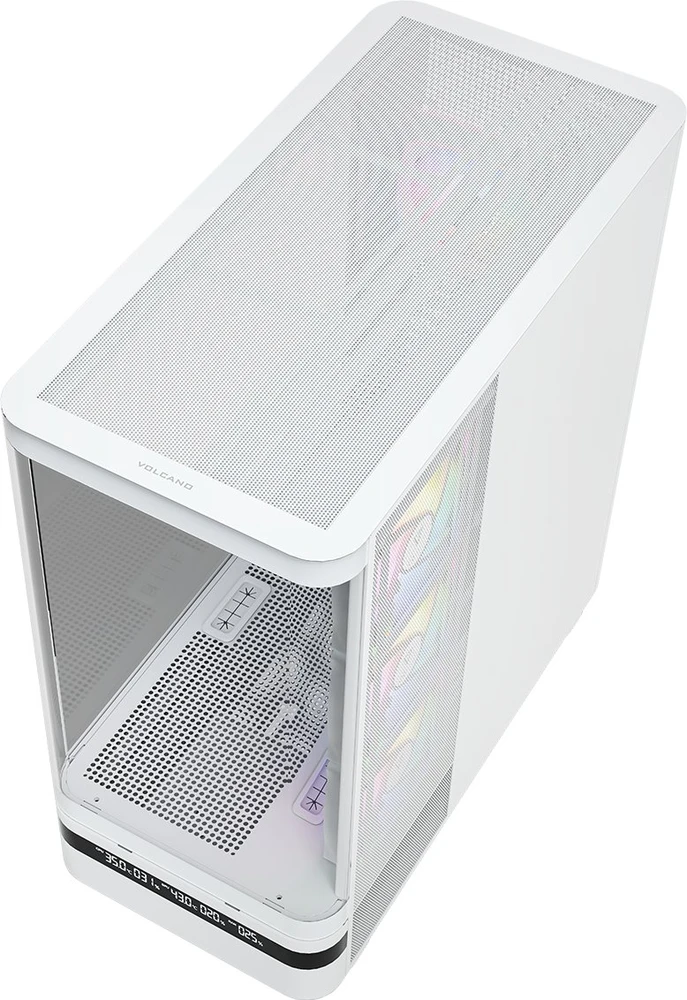 MODECOM Volcano Volcano AQ200 ARGB Midi Baltas