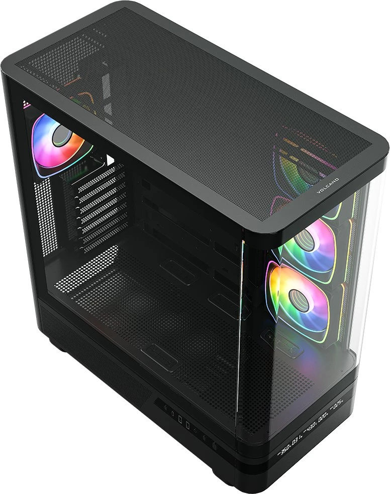 MODECOM Volcano Volcano AQ200 ARGB Midi Juodas