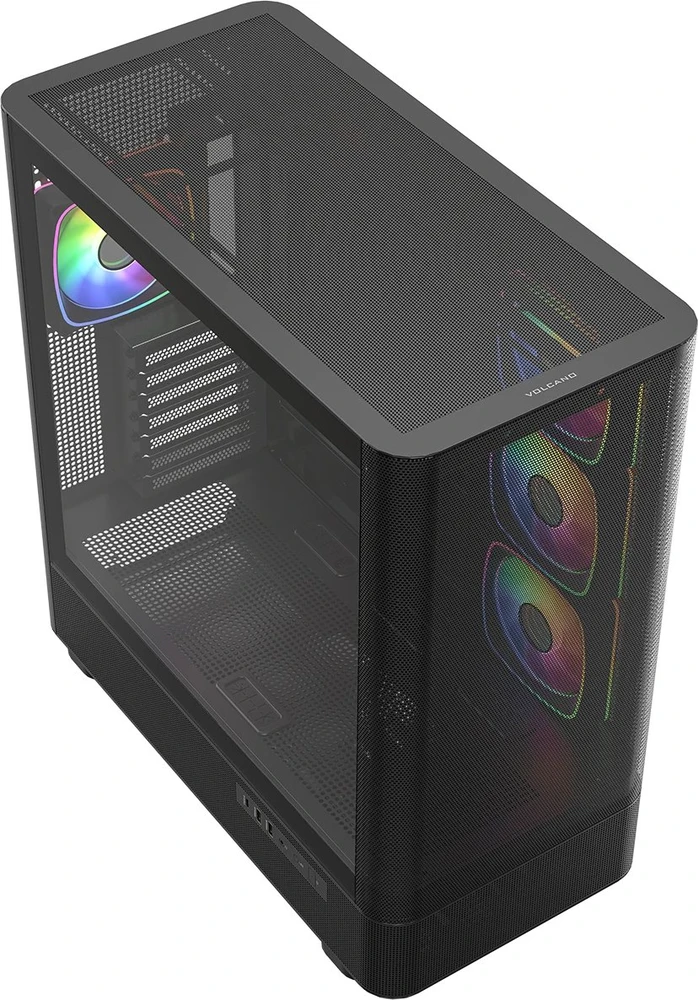MODECOM Volcano Volcano AQ300 ARGB Midi Juodas