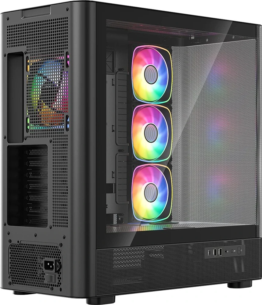 MODECOM Volcano Volcano AQ300 ARGB Midi Juodas