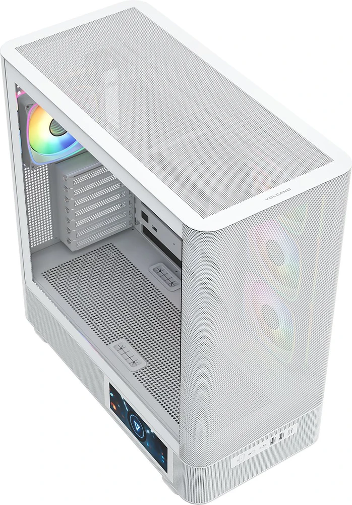 MODECOM Volcano Volcano AQ400 ARGB Midi Baltas