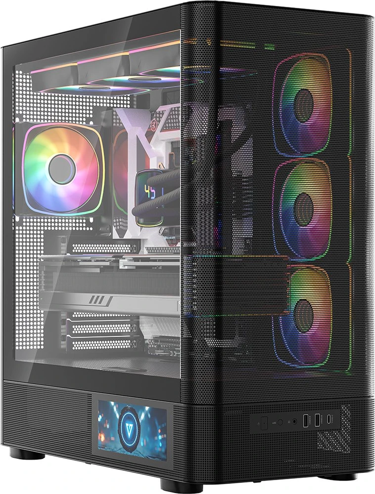 MODECOM Volcano Volcano AQ400 ARGB Midi Juodas