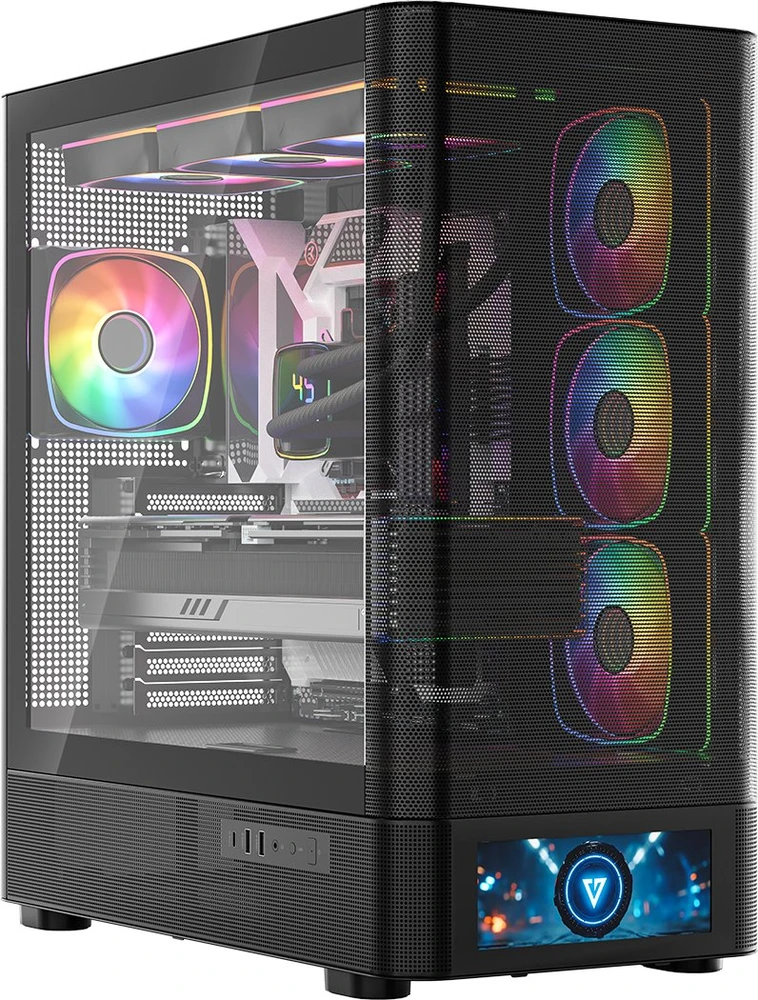 MODECOM Volcano Volcano AQ500 ARGB Midi Juodas
