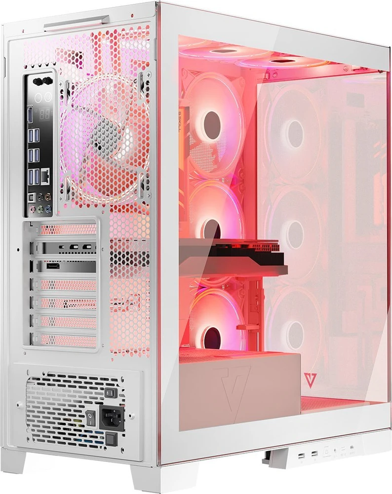 Kompiuterio Korpusas - Modecom Volcano SPACE APEX ARGB MIDI Tower Micro ATX/ATX/ITX Baltas