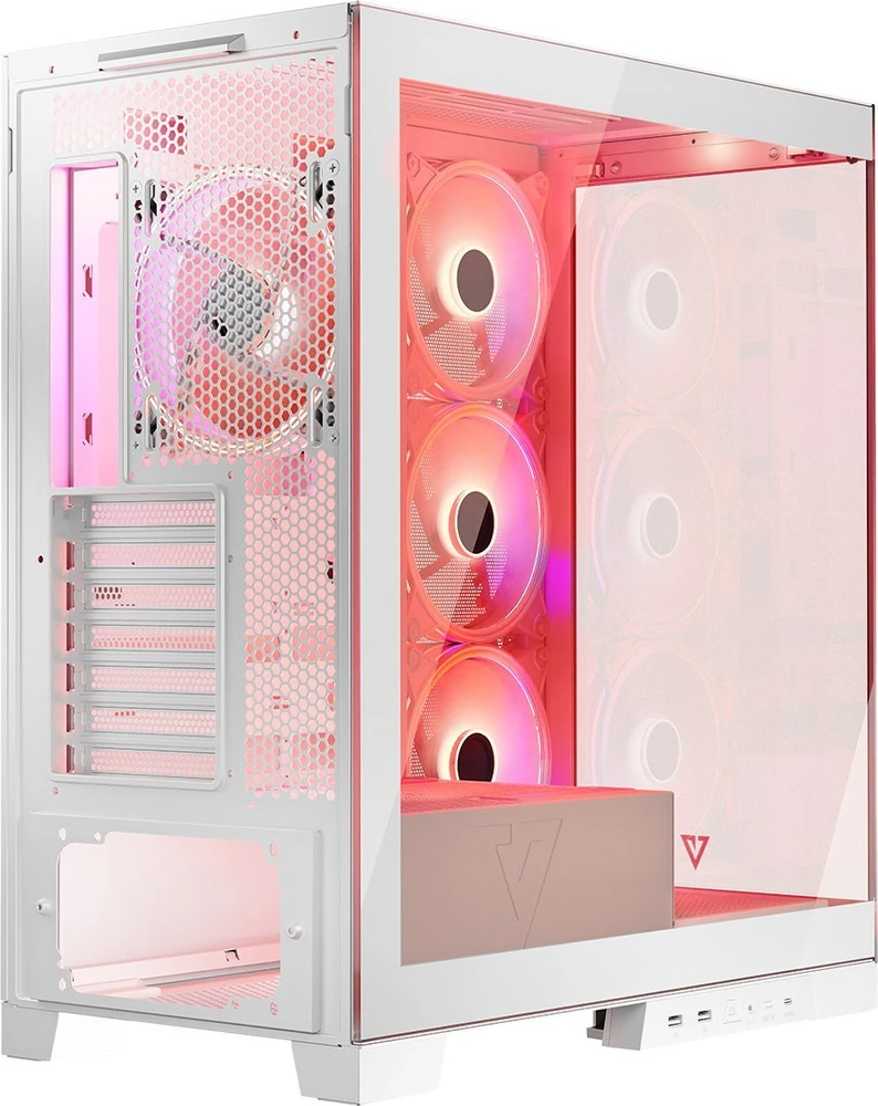 Kompiuterio Korpusas - Modecom Volcano SPACE APEX ARGB MIDI Tower Micro ATX/ATX/ITX Baltas