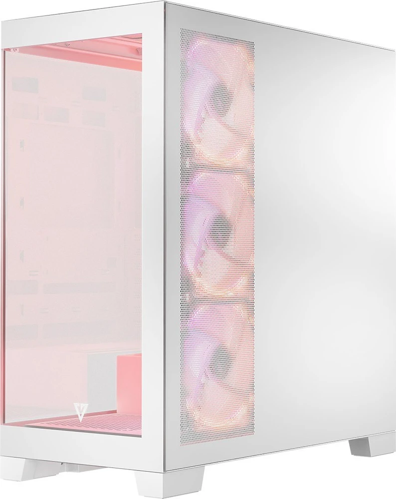 Kompiuterio Korpusas - Modecom Volcano SPACE APEX ARGB MIDI Tower Micro ATX/ATX/ITX Baltas