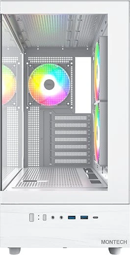 Montech XR Mid Tower, grūdintas stiklas – Baltas