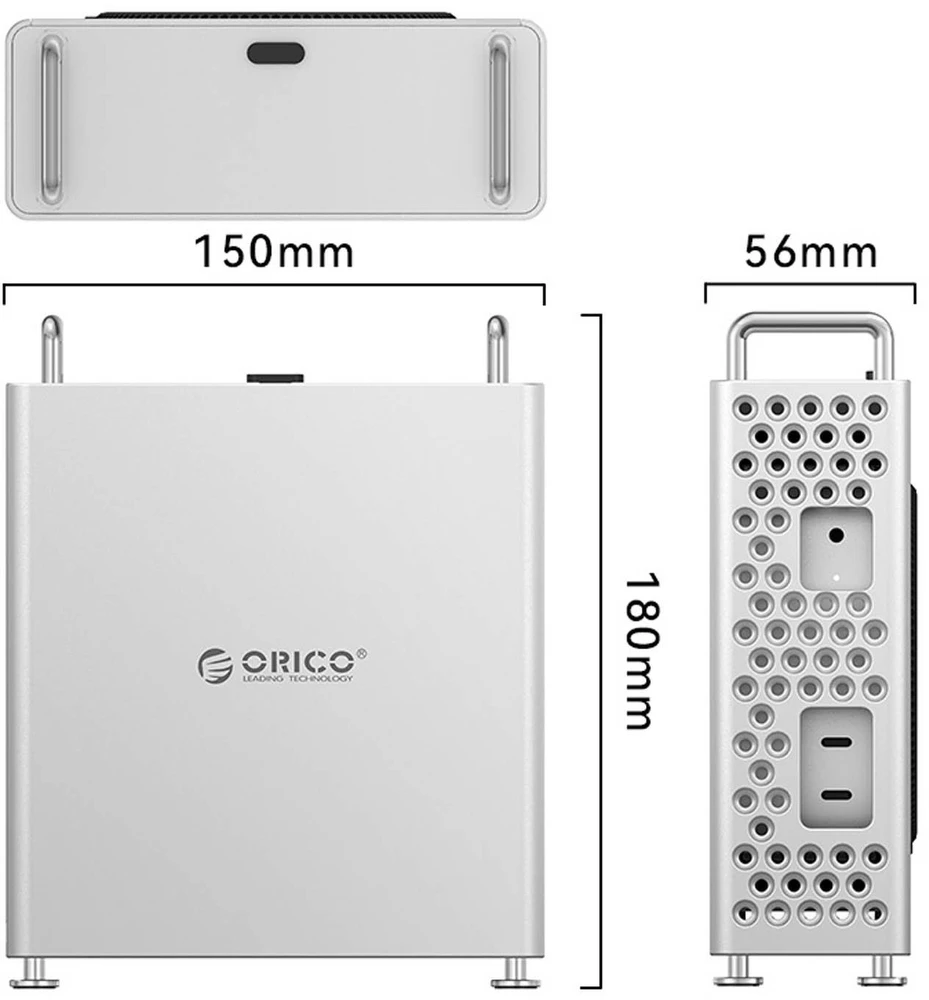 „Orico“ dėklas „MacMini M4“, aliuminis