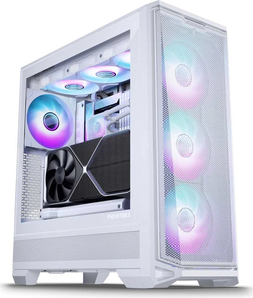 PHANTEKS Eclipse G400A PC-kompiuterio korpusas, Midi-Tower, E-ATX, Tempered Glass, D-RGB – baltos spalvos