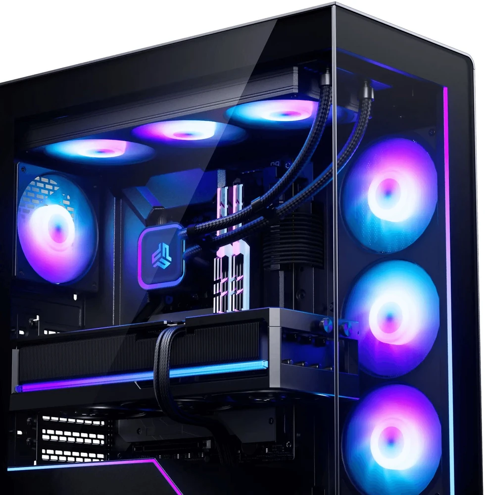 Phanteks NV5X PC dėklas, Mid-Tower, E-ATX, grūdintas stiklas, ARGB – juodas