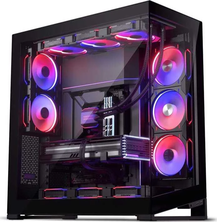 PHANTEKS NV-Series NV9 MK2 PC-kompiuterio korpusas, Big-Tower, EATX, DRGB, Tempered Glass – juodos spalvos
