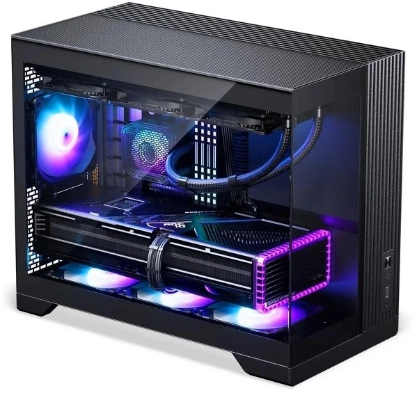 „Phanteks XT V3“ kompiuterio korpusas, mini korpusas, mATX, grūdintas stiklas · įskaitant 3 x 120 mm ventiliatorius, Juodas