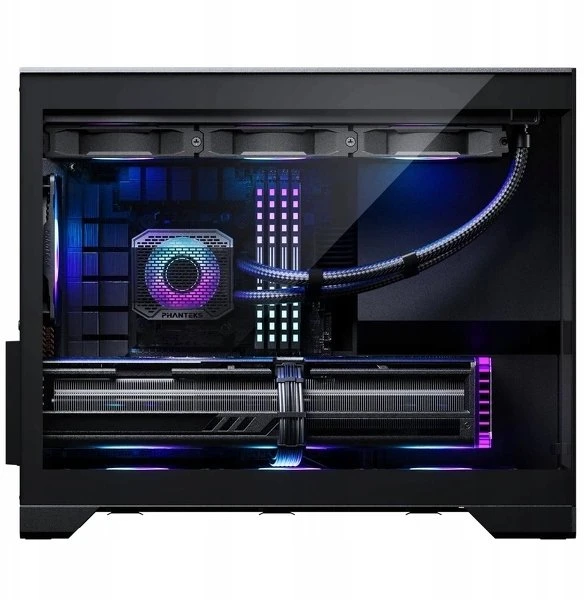 „Phanteks XT V3“ kompiuterio korpusas, mini korpusas, mATX, grūdintas stiklas · įskaitant 3 x 120 mm ventiliatorius, Juodas