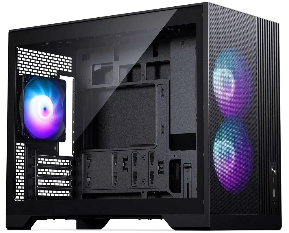 „Phanteks XT M3“ kompiuterio korpusas, mini korpusas, mATX, RGB, grūdintas stiklas · įskaitant 3 x 120 mm ventiliatorius, Juodas