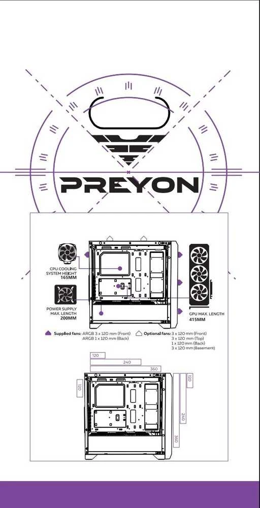 PREYON Nest Windy+ Baltas dėklas (PRENWP04W)
