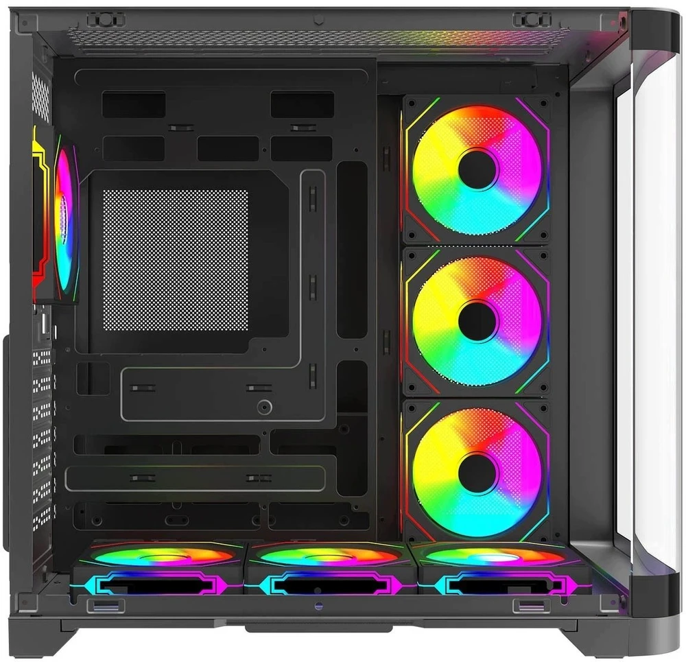 Rampage LYRON Gamingowa obudowa PC Mid Tower 7xFan ARGB PWM juoda