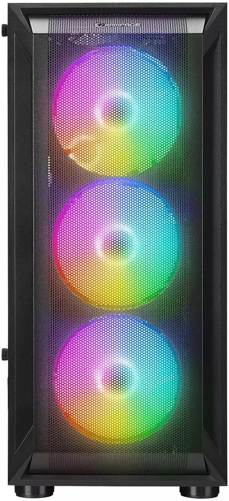 RAINBOW Rampage SHIVA Kompiuterio korpusas su langeliu, 4x 120 mm ventiliatoriais, vaivorykštės spalvos.