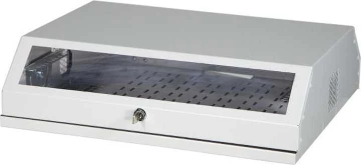EFB Elektronik 691703V, Prie sienos montuojama lentyna, 8U, 30 kg, Rakto užraktas, Balta