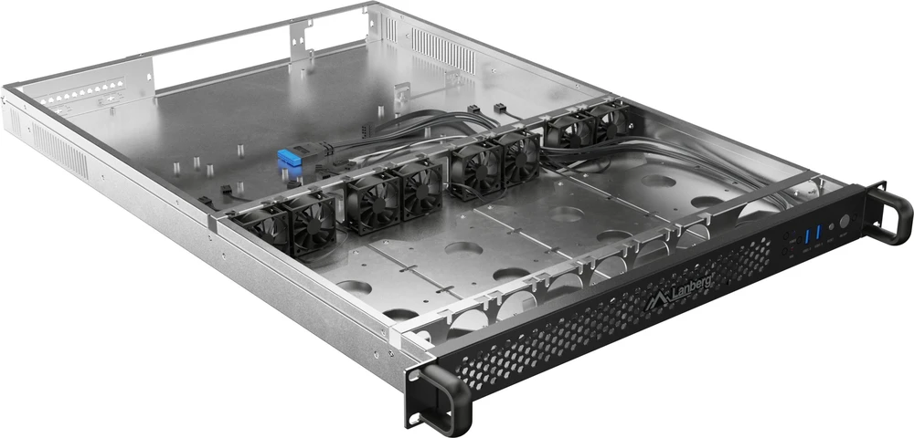 Lanberg Rackmount serveris chassis E-ATX 650/12 19"/1U | SC01-6501-12B | Juodas