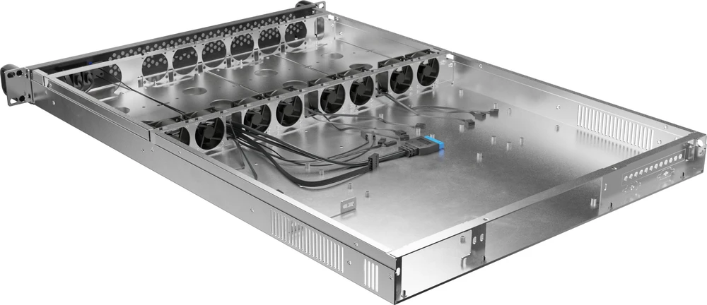 Lanberg Rackmount serveris chassis E-ATX 650/12 19"/1U | SC01-6501-12B | Juodas