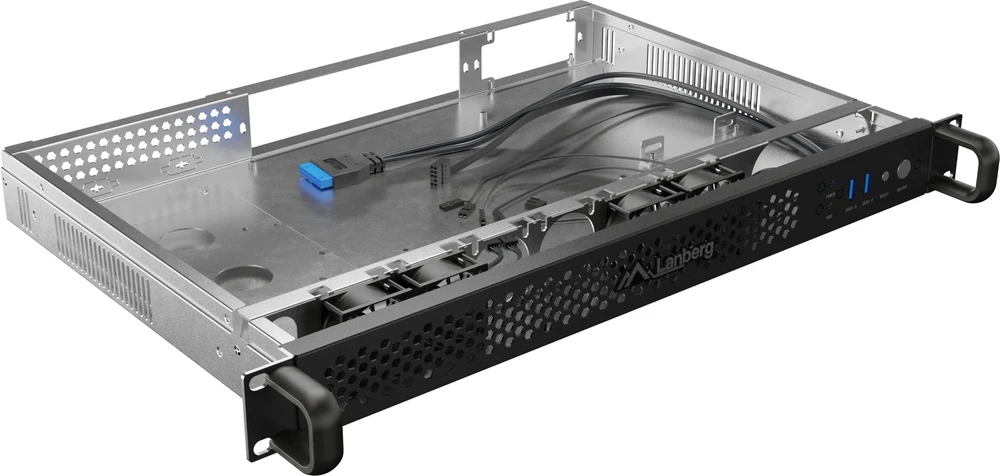 Lanberg Rackmount serveris chassis ITX 300/10 19"/1U | SC01-3001-10B | Juodas