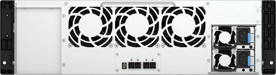 Serveris Rackmount QNAP serverio korpusas, 16 lizdų, 3U, stovo montuojamas, PCI e SATA JBOD išplėtimas