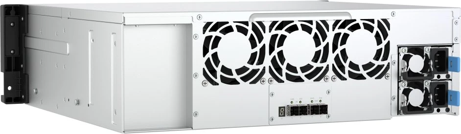 Serveris Rackmount QNAP serverio korpusas, 16 lizdų, 3U, stovo montuojamas, PCI e SATA JBOD išplėtimas
