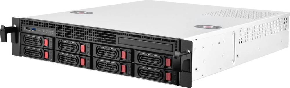 SilverStone RM21–308 Rackmount Serverio dėklas, 2U, Micro–ATX – juoda