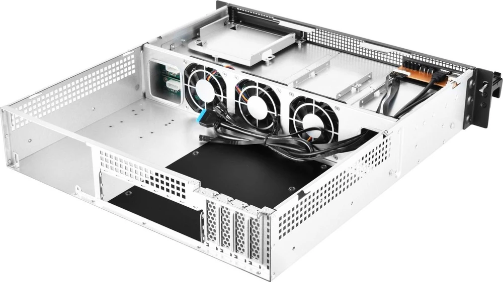 SilverStone RM21–308 Rackmount Serverio dėklas, 2U, Micro–ATX – juoda