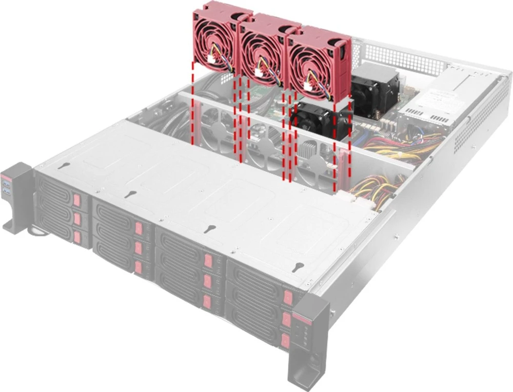 SilverStone RM22–312 Rackmount Serverio dėklas, 2U, E–ATX – juoda