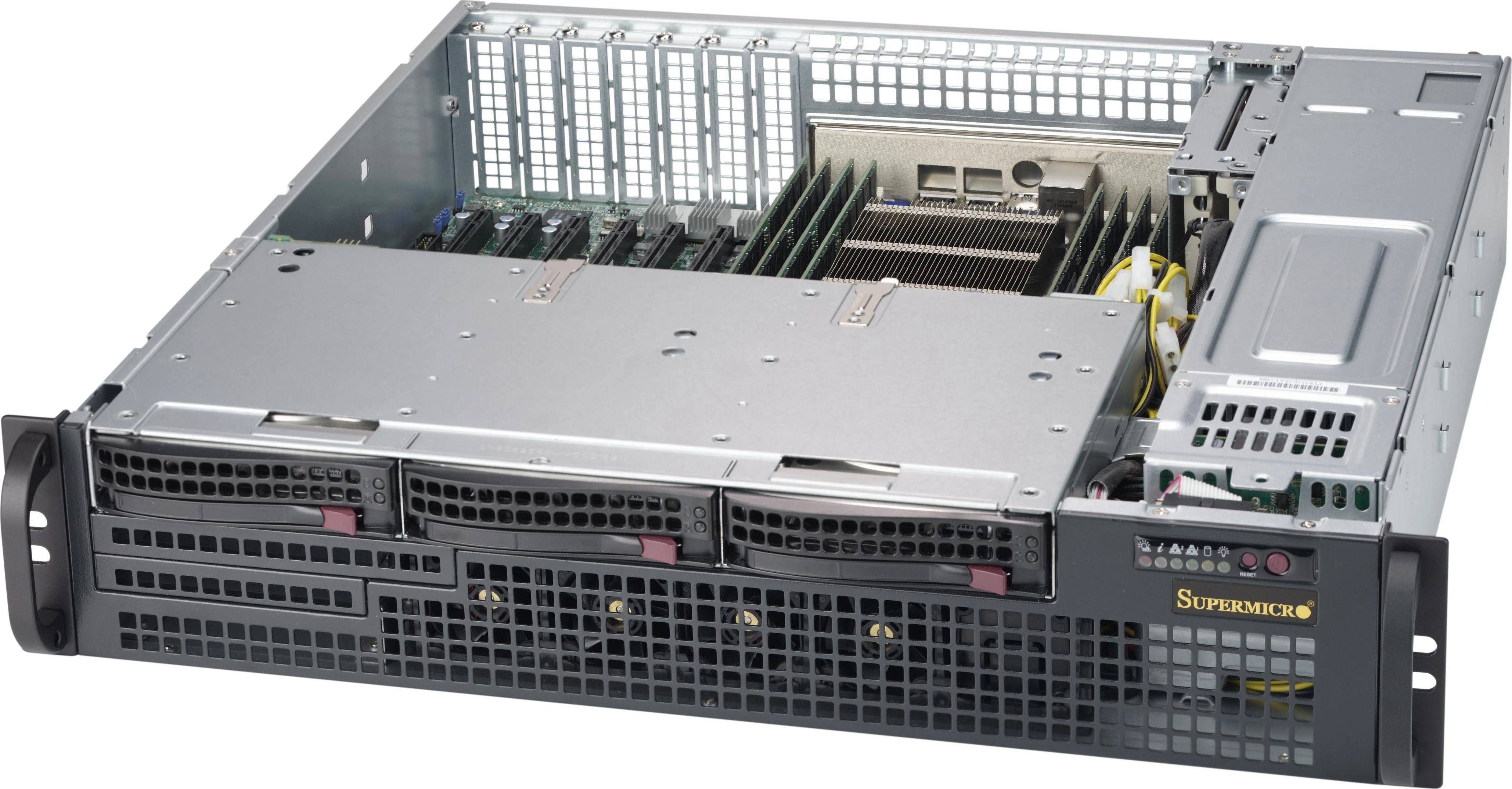 2HE Supermicro SC825M BTQC-R802LPB - Rack-Montage - 2U - verbessertes - erweitertes ATX