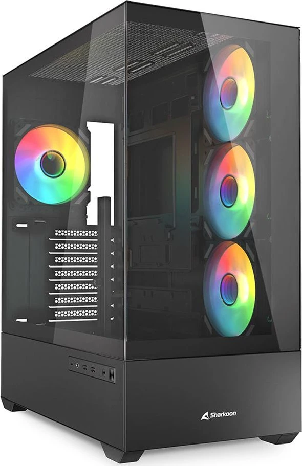 Sharkoon AK6 RGB ATX 1xGlas Juodas